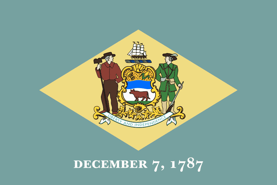 The Delaware state flag