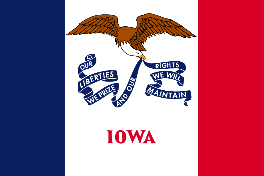 The Iowa state flag