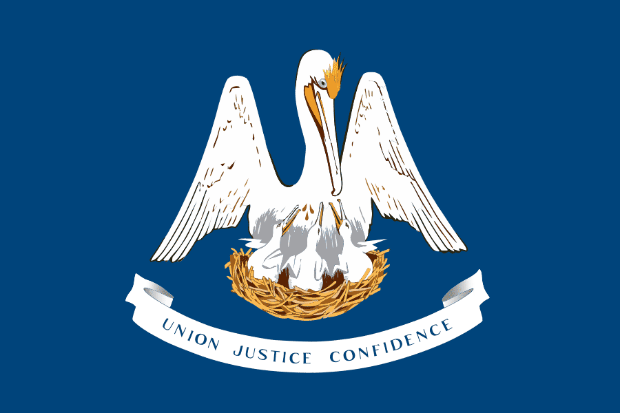The Louisiana state flag