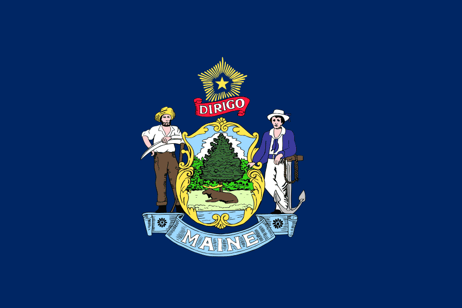 The Maine state flag