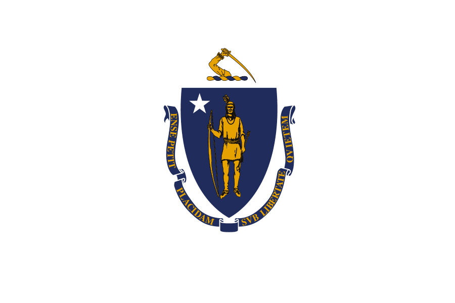 The Massachusetts state flag