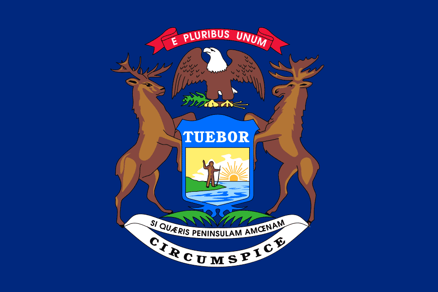 The Michigan state flag