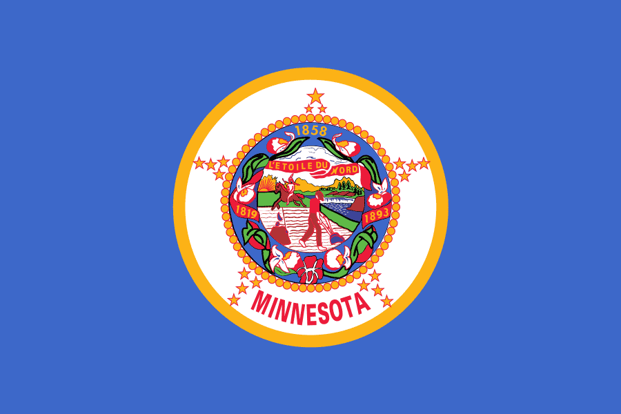 The Minnesota state flag