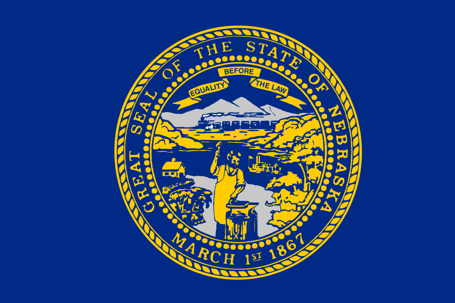 The Nebraska state flag