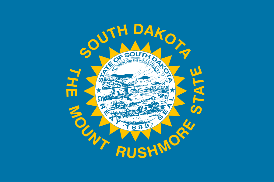 The South Dakota state flag