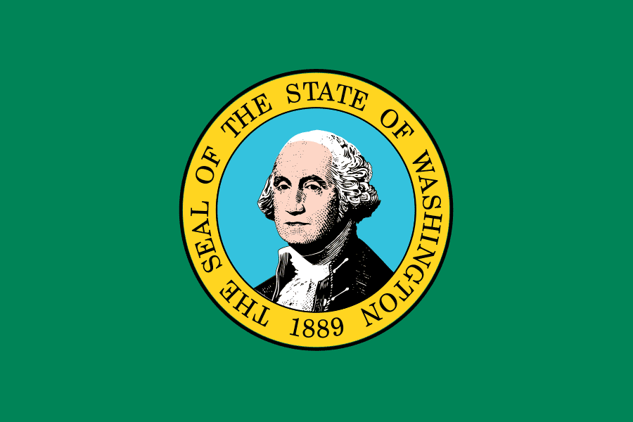 The Washington state flag