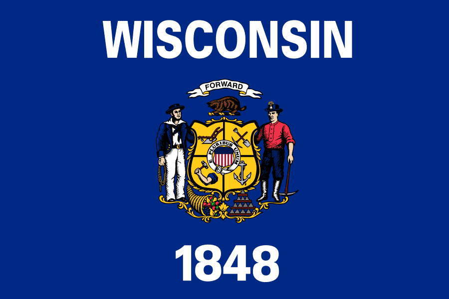 The Wisconsin state flag