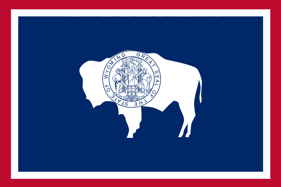 The Wyoming state flag